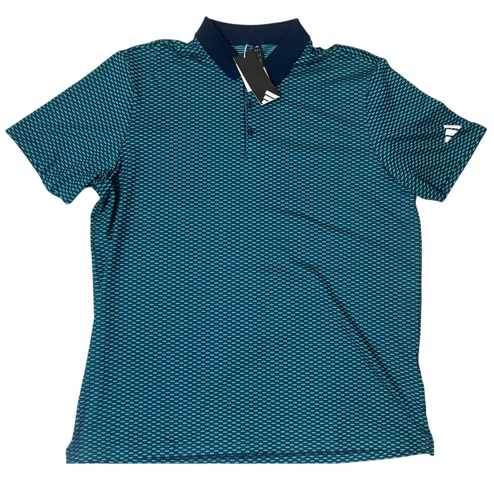 Adidas Polo Mens XL Blue New Recycled Polyester Spandex (18.5" x 30.5")